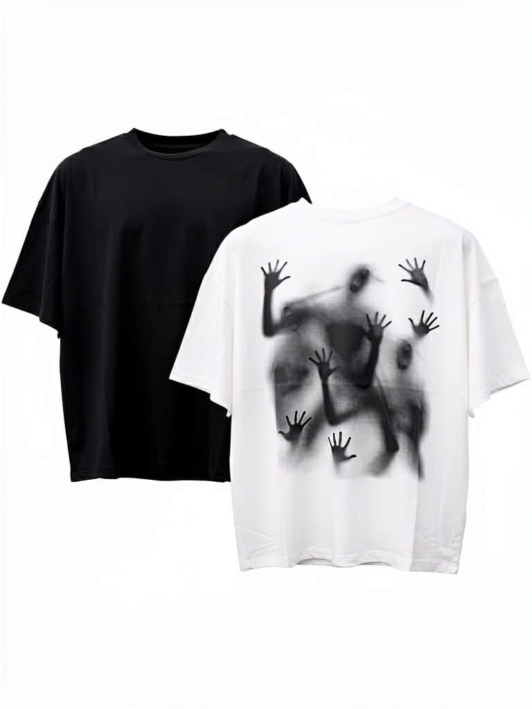 TWENTY Oversized Abstract Face T-Shirt