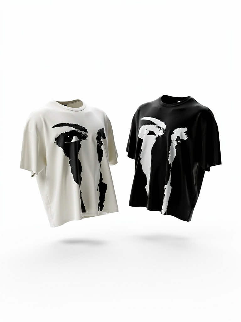 TWENTY Oversized Shadow Print T-Shirt